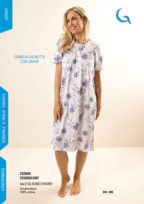 CAMICIA NOTTE M/M DONNA Z55056 Tellini S.R.L. Velkoobchodní oblečení